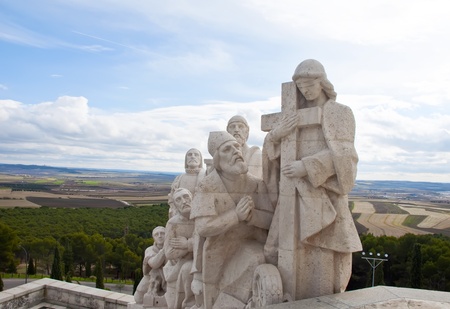 Monument of the Sacred Heart of Jesus, Madrid.  It was produced jointly by the architect Carlos Maura Nadal and sculptor Aniceto Marinas. Opened in 1919の写真素材