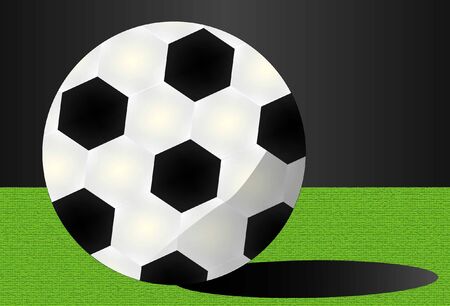 Soccer ball on the grassのイラスト素材
