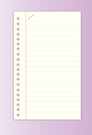 Several sheets of notebook paper stapledのイラスト素材