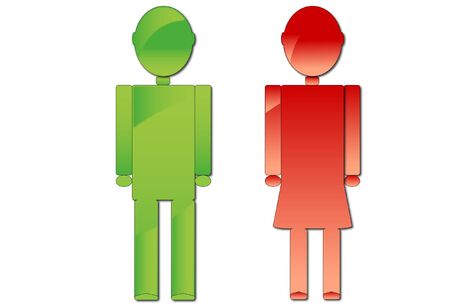 Icon of man and woman のイラスト素材