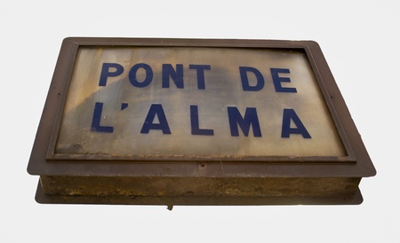 signal indicative of the Pont de L´almaの写真素材