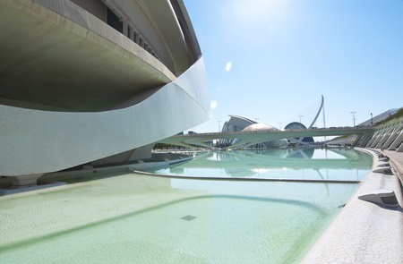 VALENCIA - SEPTEMBER 11: City of Arts and Sciences designed by Santiago Calatrava on September 11, 2011 in Valencia, Spainのeditorial素材
