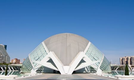 VALENCIA - SEPTEMBER 11:Hemisferic in the City of Arts and Sciences designed by Santiago Calatrava on September 11, 2011 in Valencia, Spainのeditorial素材
