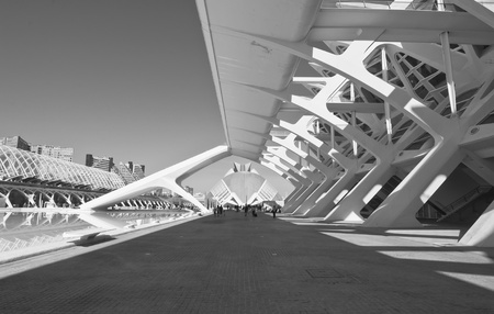 VALENCIA - SEPTEMBER 11: City of Arts and Sciences designed by Santiago Calatrava on September 11, 2011 in Valencia, Spainのeditorial素材
