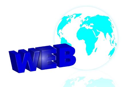 World map with the word WEBのイラスト素材