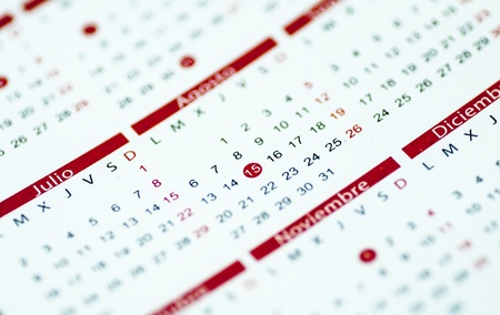 Calendar closeup in 15 Augustの写真素材