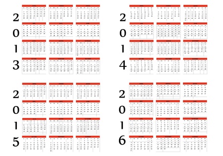 New Calendar of 2013 to 2016 in spanishのイラスト素材