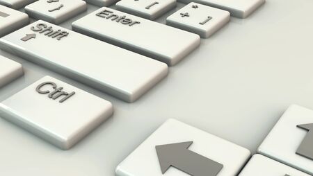Keys closeup  of a 3D computerの写真素材