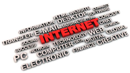 Internet marketing related words on white backgroundの写真素材