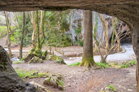 Inside of Zugarramurdi Caves in Navarra, spainの写真素材