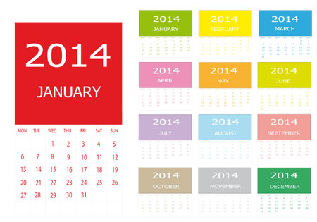 Calendar 2014のイラスト素材