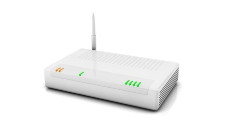 Wireless router for internet connection の写真素材