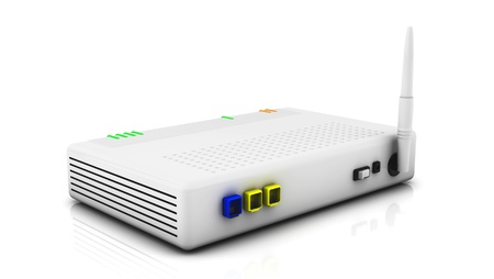 Wireless router for internet connection の写真素材