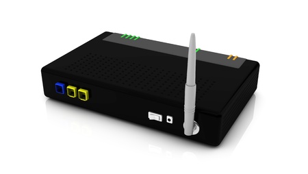 Wireless router for internet connection の写真素材