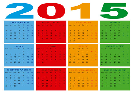 2105 calendarのイラスト素材
