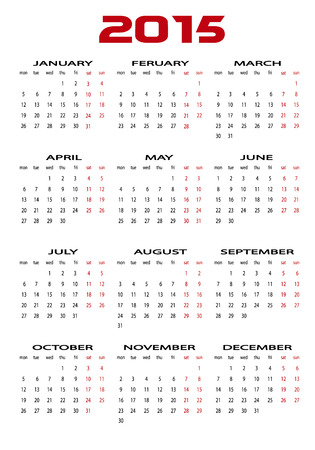 2105 calendarのイラスト素材