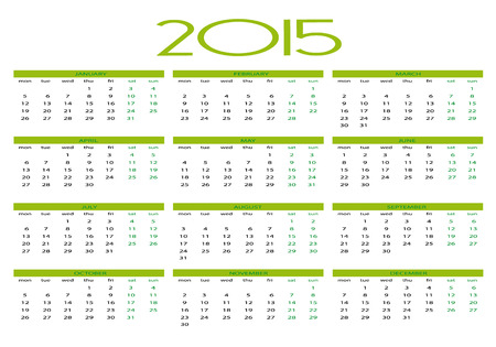 2105 calendarのイラスト素材