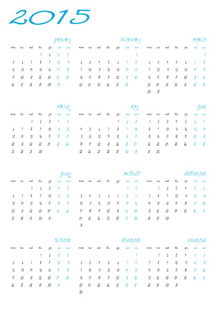 2105 calendarのイラスト素材