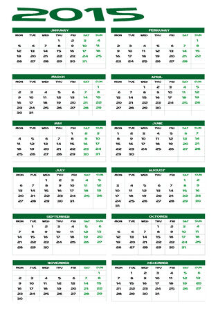 2105 calendarのイラスト素材