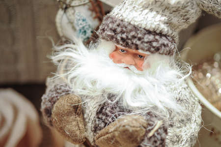 Santa Claus figurine on shelf close upの写真素材