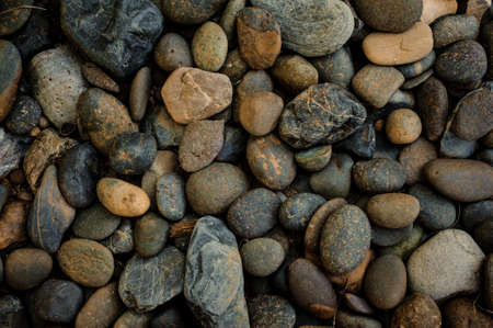abstract background with rounded pebble stones textureの写真素材