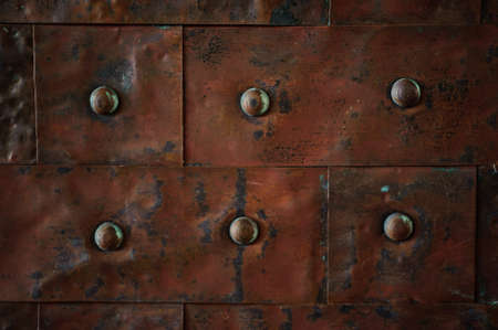 old rusty metal tile background horizontal background の写真素材