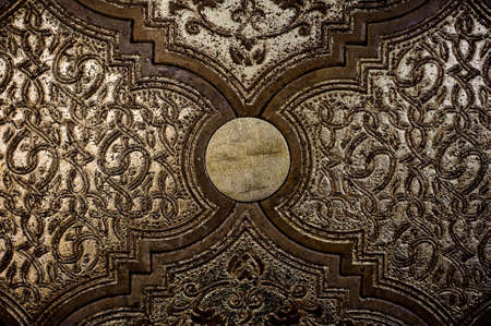 Beautiful gold and brown tile joint closeupの写真素材