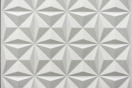 White geometric 3d texture pattern  horizontal photo