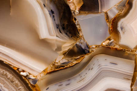 Piece of polished agate texture  horizontal textureの写真素材