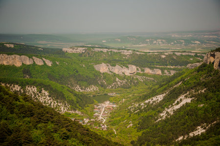 Mountains in the Crimea. The view from the top of the plateau. Rest in Crimea.