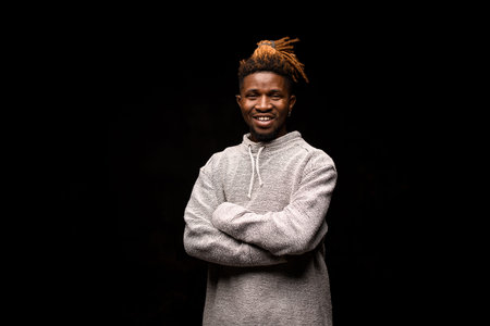 Portrait of a smiling afro american guy