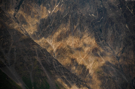 Close-up of the rock texture of mountainの写真素材