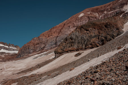 Attractive rocky landscape of mountains and boulders