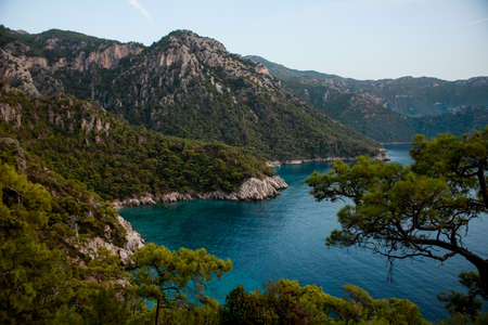 magnificent view of Kabak Valley near Fethiye, Turkey. View from hill on Lycian Wayの写真素材