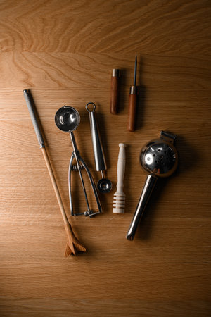 Various types of ice scooping toolsの写真素材