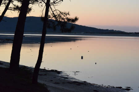 sunset at Atlantic beachの写真素材