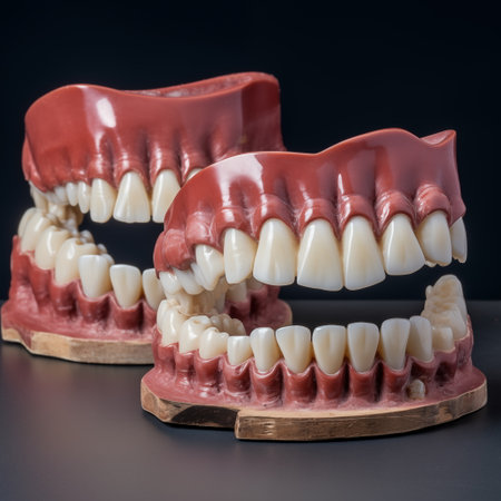 Plaster impressions of the teeth of the lower and upper jaws for prosthetics and implantation in dentistryの素材