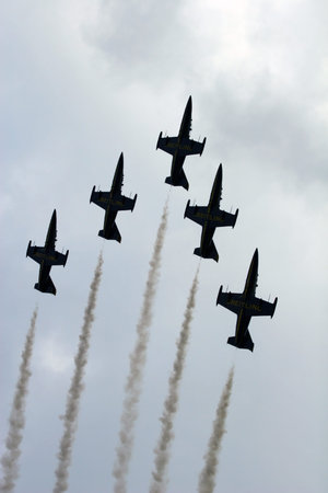   Red-Bull Air Race (Budapest 2007 ) jets flying at airshow