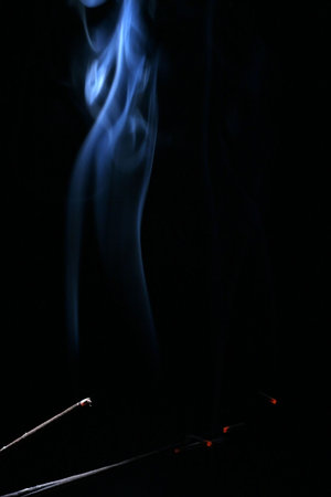 aroma smoke on a dark background