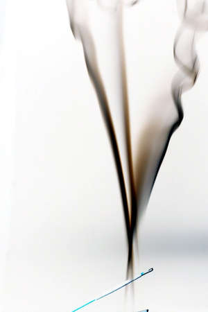  Abstract color composition smoke photo over white.の写真素材