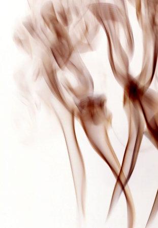 Abstract color composition smoke photo over white.