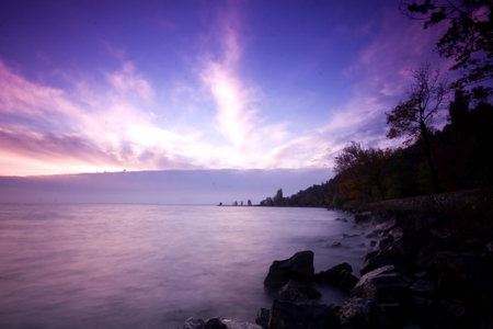 Sunrise lake. This phote make in Hungary. Sunrise whit Balaton
