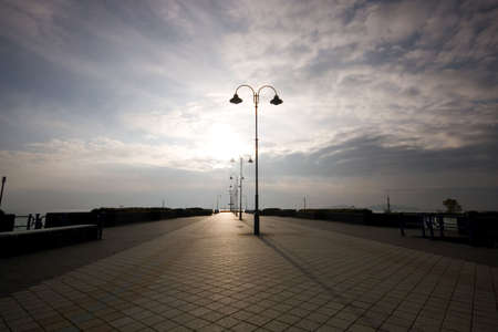 Sunrise lake. This phote make in Hungary. Sunrise whit Balatonの写真素材