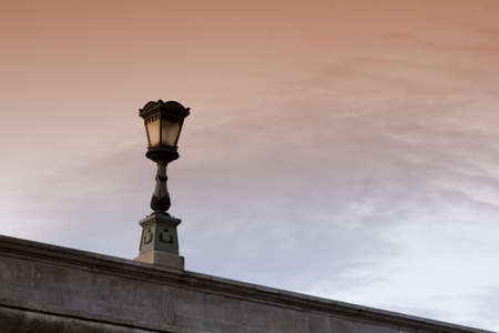 Budapest, the capital of Hungary. The old Chain Bridge and river Danube.の写真素材