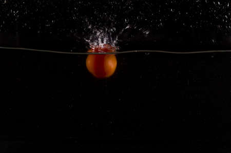 tomato watersplashの写真素材