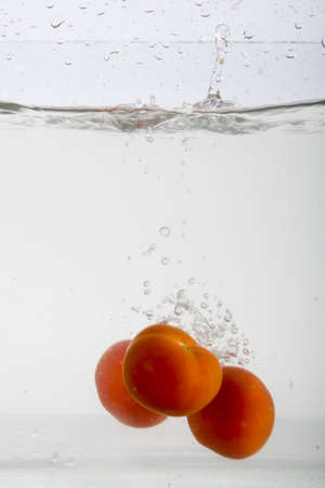tomato watersplashの写真素材