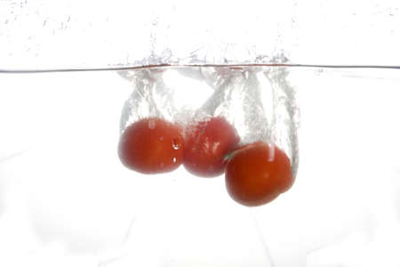 tomato watersplashの写真素材