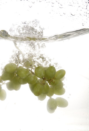 Splashing grapeの写真素材