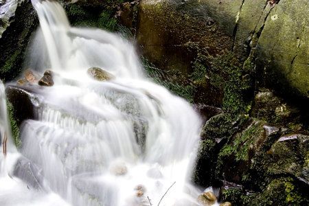 Waterfall and rocks