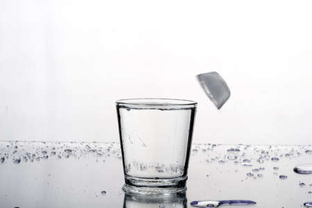 Water glassの写真素材